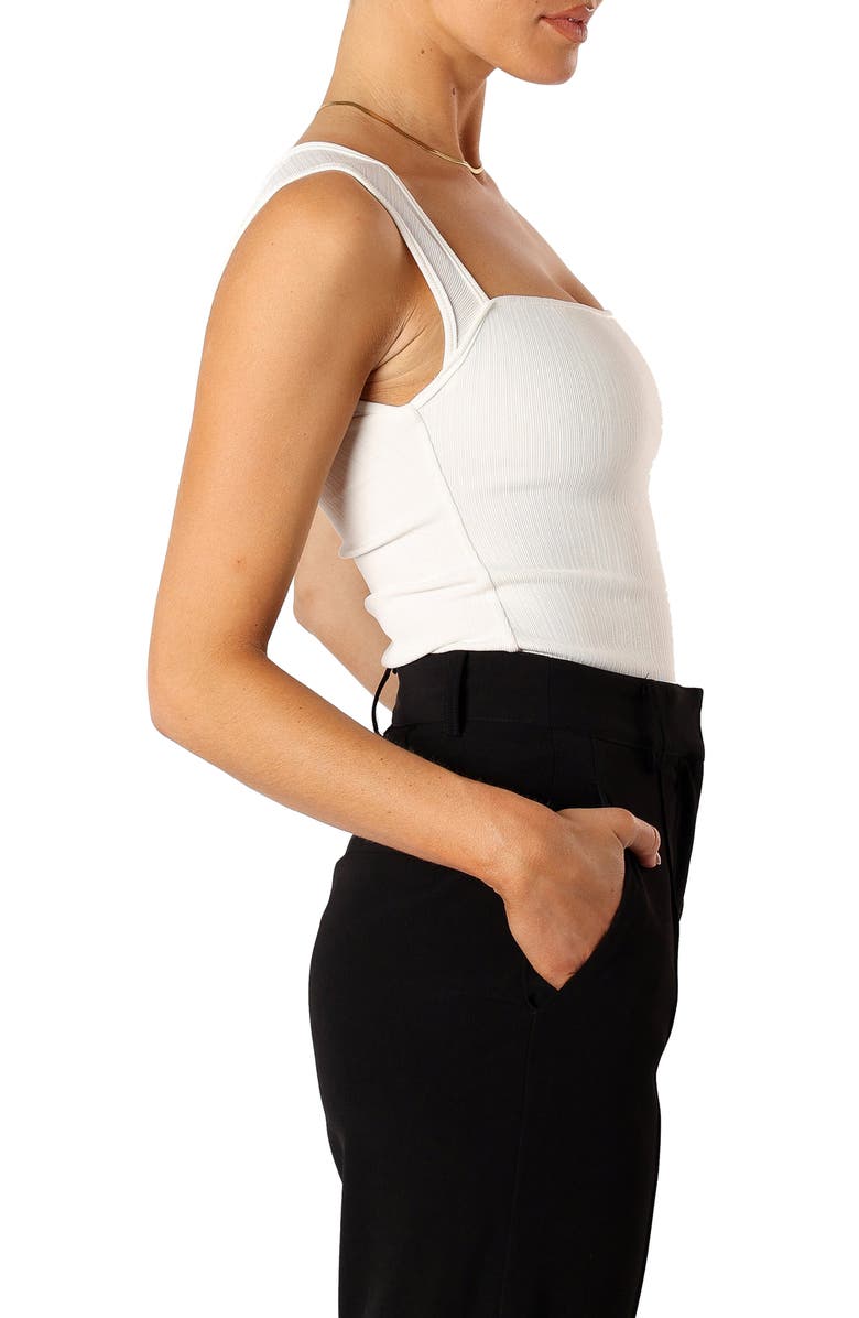 Petal & Pup Clara Square Neck Sleeveless Knit Top, Alternate, color, White