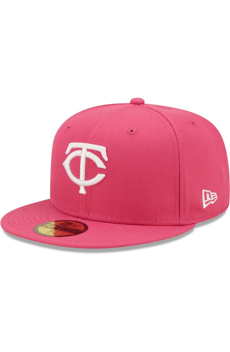 New Era Men's New Era Beetroot Minnesota Twins Logo 59FIFTY Fitted Hat, Alternate, color,