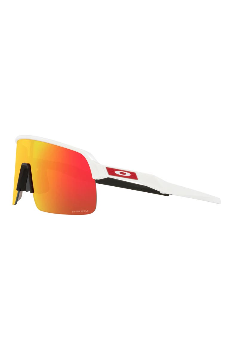 Sutro Lite 139mm Prizm™ Wrap Shield Sunglasses, Alternate, color, MATTE WHITE/ PRIZM RUBY