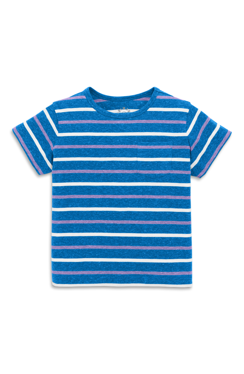 Primary Kids Heathered Beach Tee In Stripe, Main, color, 