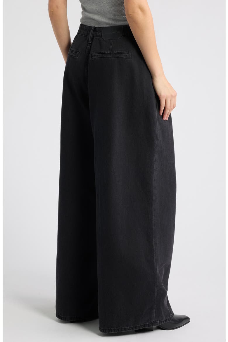 Axis Pleated Wide Leg Jeans, Alternate, color, BLACK