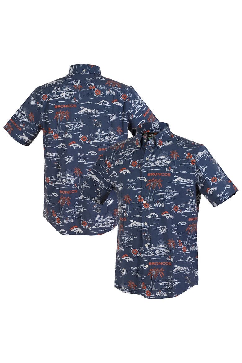 Men's Reyn Spooner Navy Denver Broncos Kekai Performance Button-Down Shirt, Main, color, Navy