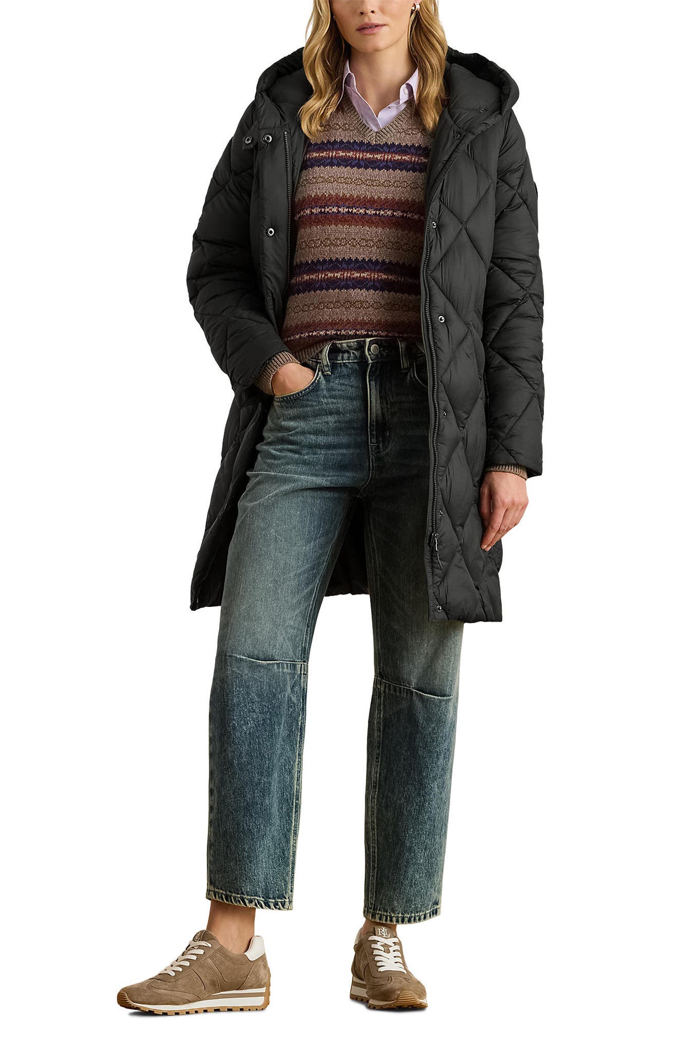 Lauren Ralph Lauren Diamond Quilted Hooded Coat