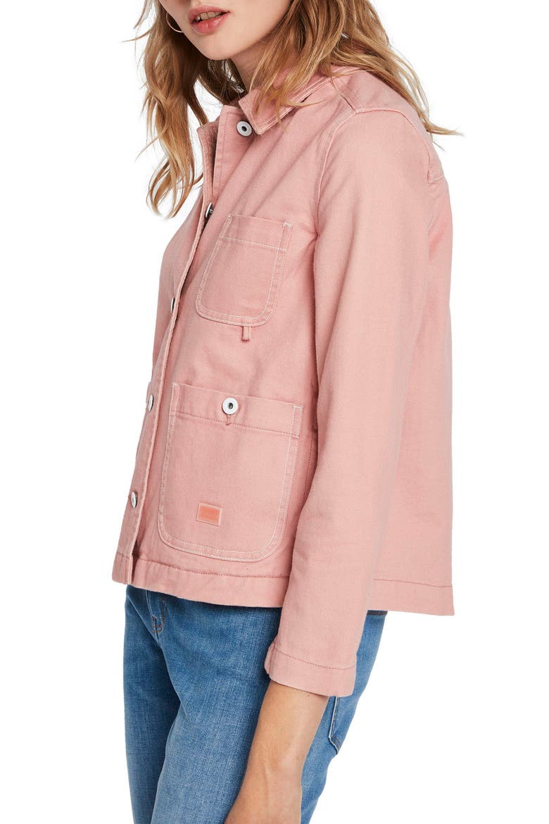 Workwear Cotton Jacket, Alternate, color, MALOJA PINK