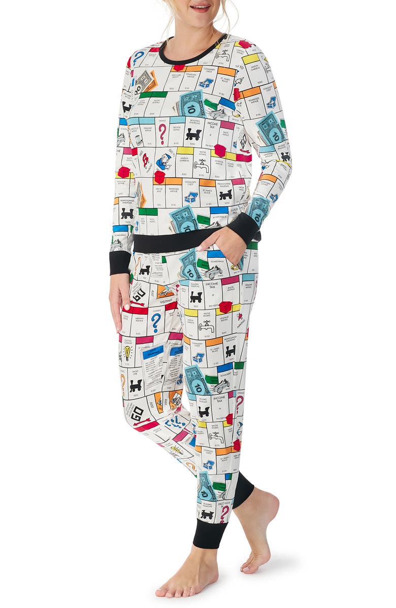 BedHead Pajamas BedHead Monopoly Organic Cotton Blend Jogger Pajamas, Alternate, color, 