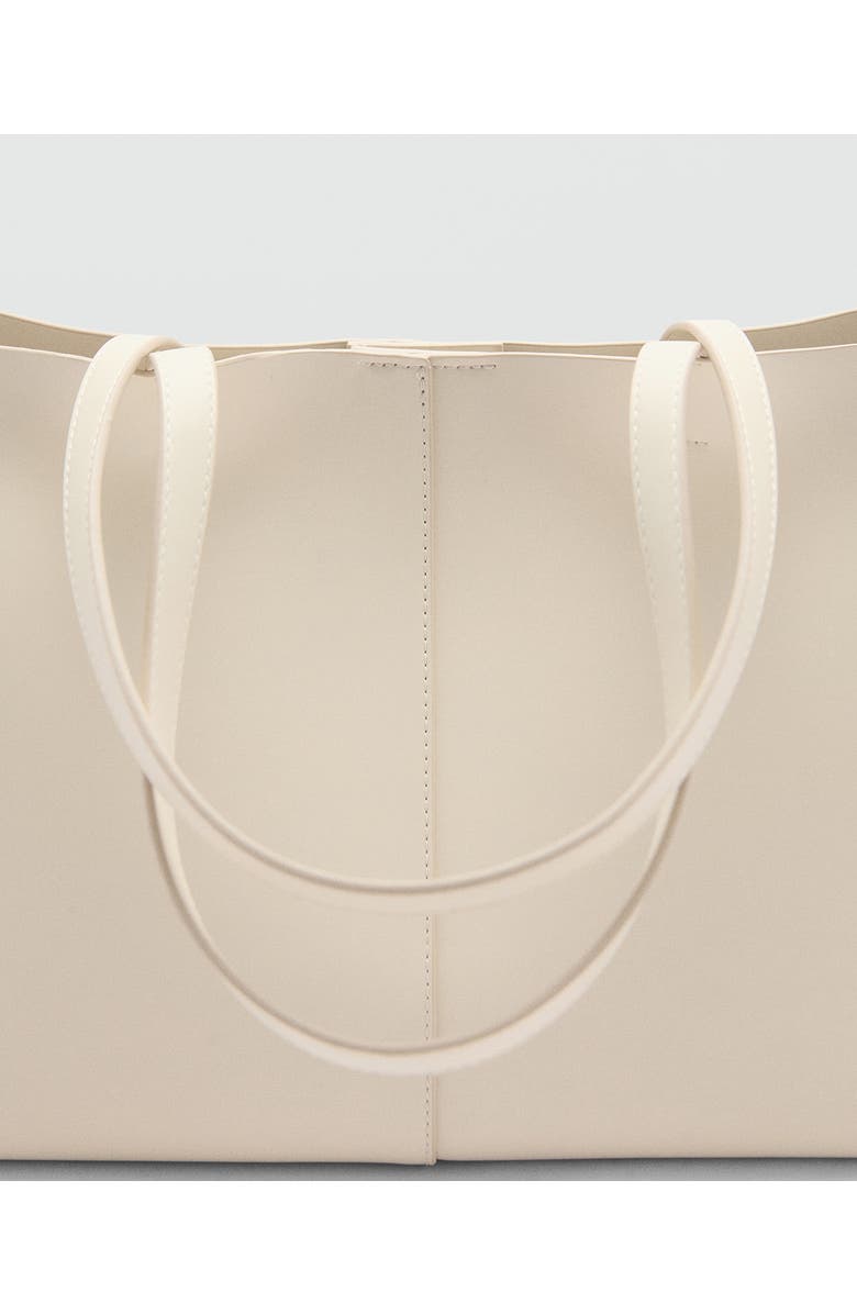 MANGO Faux Leather Shopper, Alternate, color,