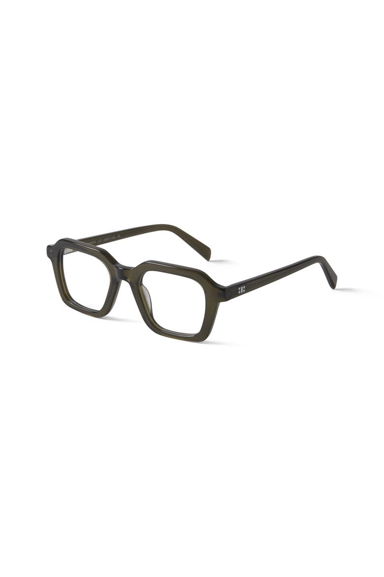 Lennox Reading Glasses, Alternate, color, Clear / Green
