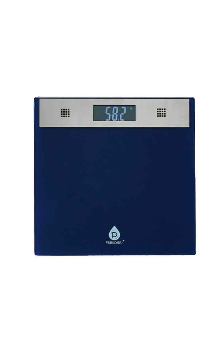 PURSONIC Talking Bathroom Scale, Main, color, Blue