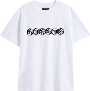 PURPLE BRAND Block Logo Textured Cotton Jersey Graphic T-Shirt