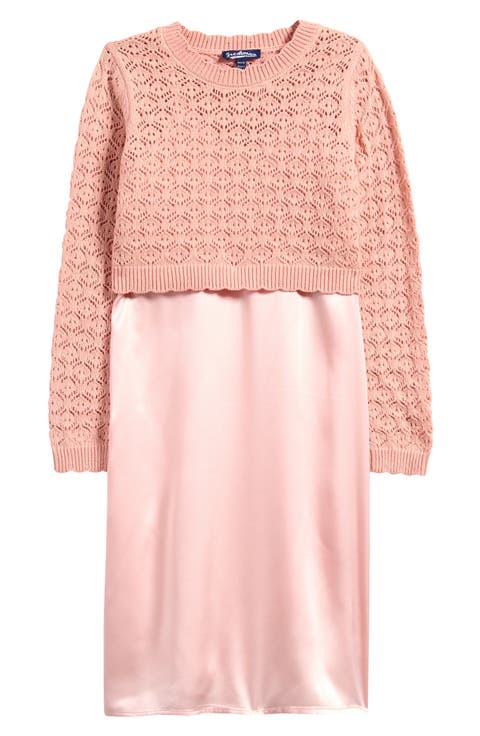 Kids' Satin Slipdress & Sweater Set (Big Kid)