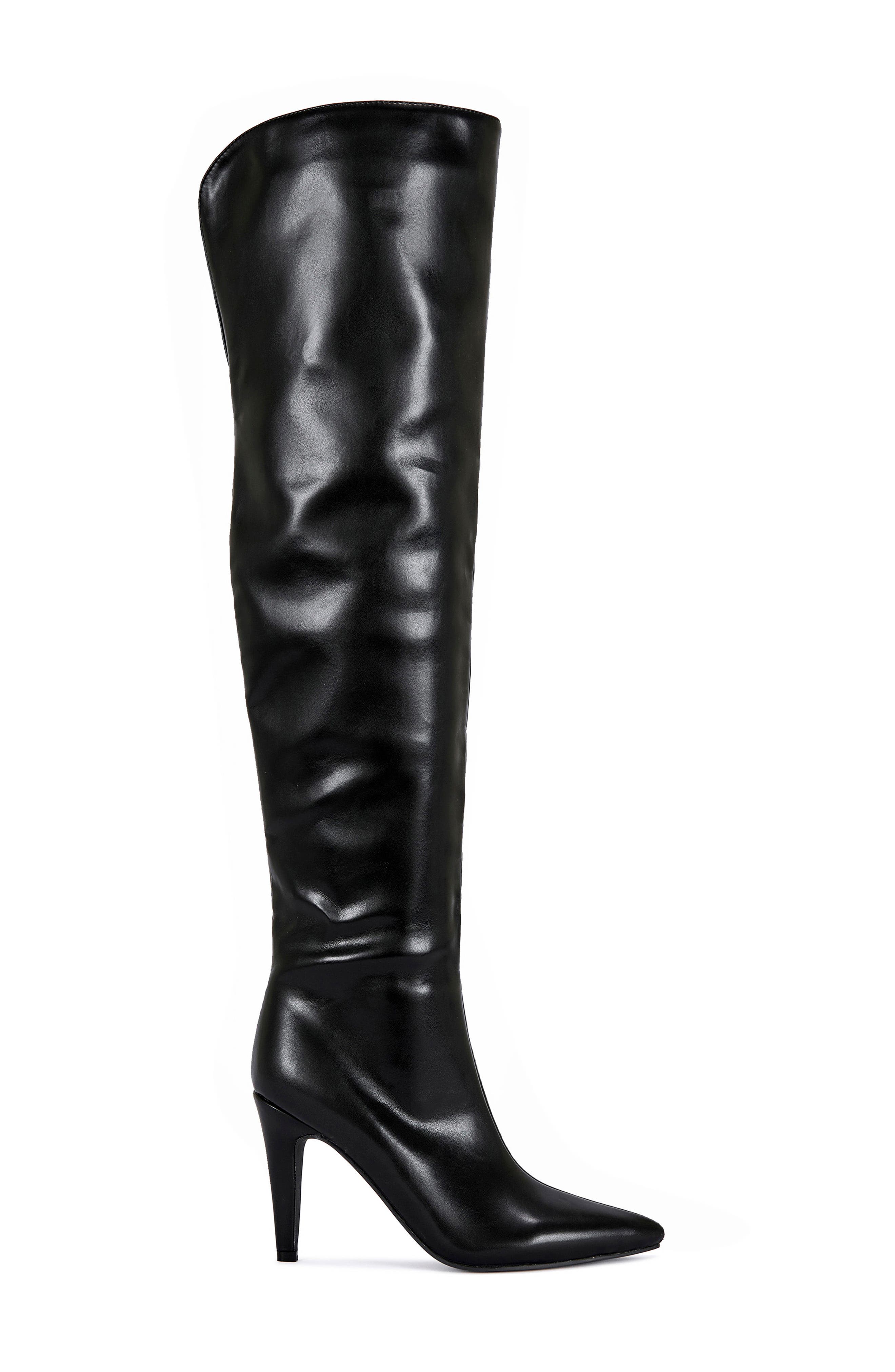 AZALEA WANG Beaucoup Over the Knee Boot, Alternate, color, Black