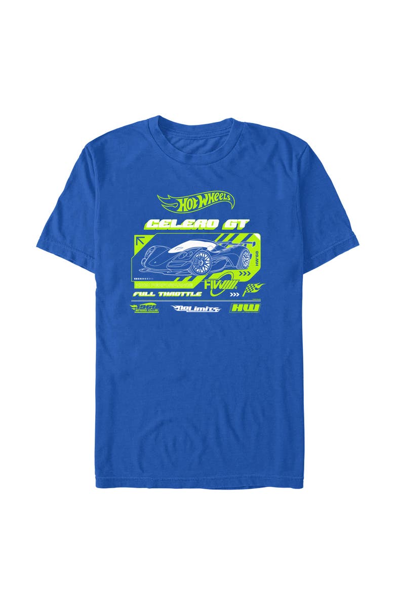Hot Wheels Men's Hot Wheels Celero GT Full Throttle  Graphic T-Shirt, Main, color, Royal Blue