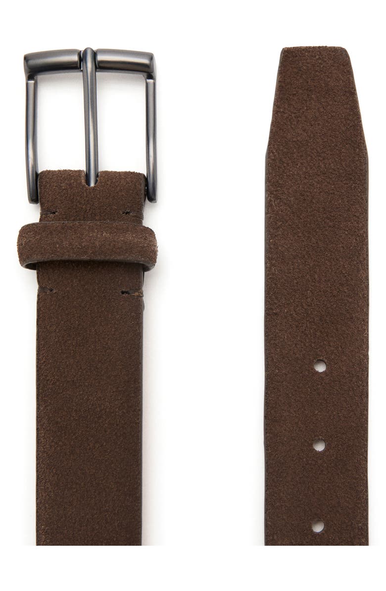 MANGO Suede Belt, Alternate, color, Brown