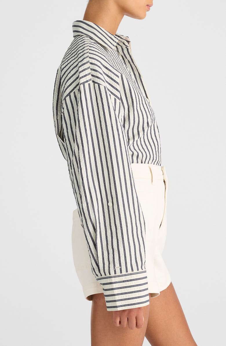 Straight-Hem Shirt in Seersucker