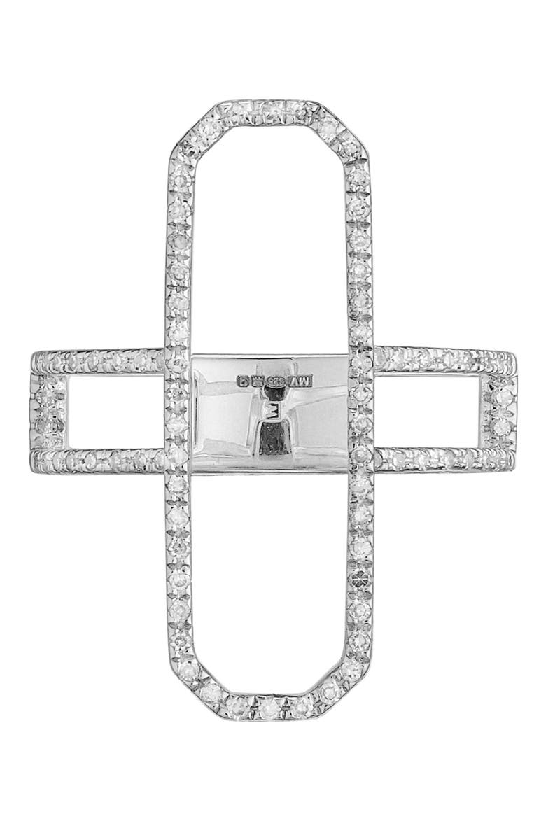 Naida Pavé Diamond Cocktail Ring, Alternate, color, STERLING SILVER