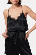 CAMI NYC The Racer Lace Trim Silk Camisole