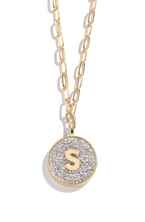 Pavé Initial Pendant Necklace