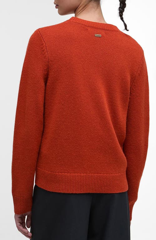 Barbour Woodhouse Wool & Cashmere Crewneck Sweater In Orange