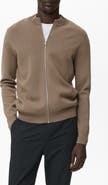 MANGO Crewneck Zip Cardigan