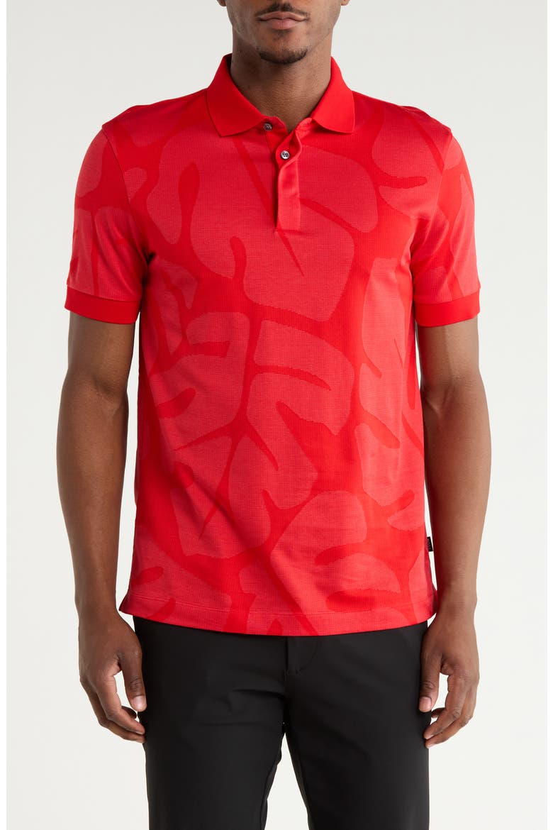 Penrose Cotton Knit Polo, Main, color, BRIGHT RED
