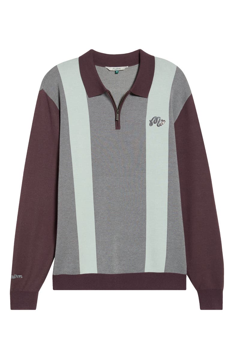 Malbon Golf Dove Colorblock Sweater, Alternate, color, Light Blue