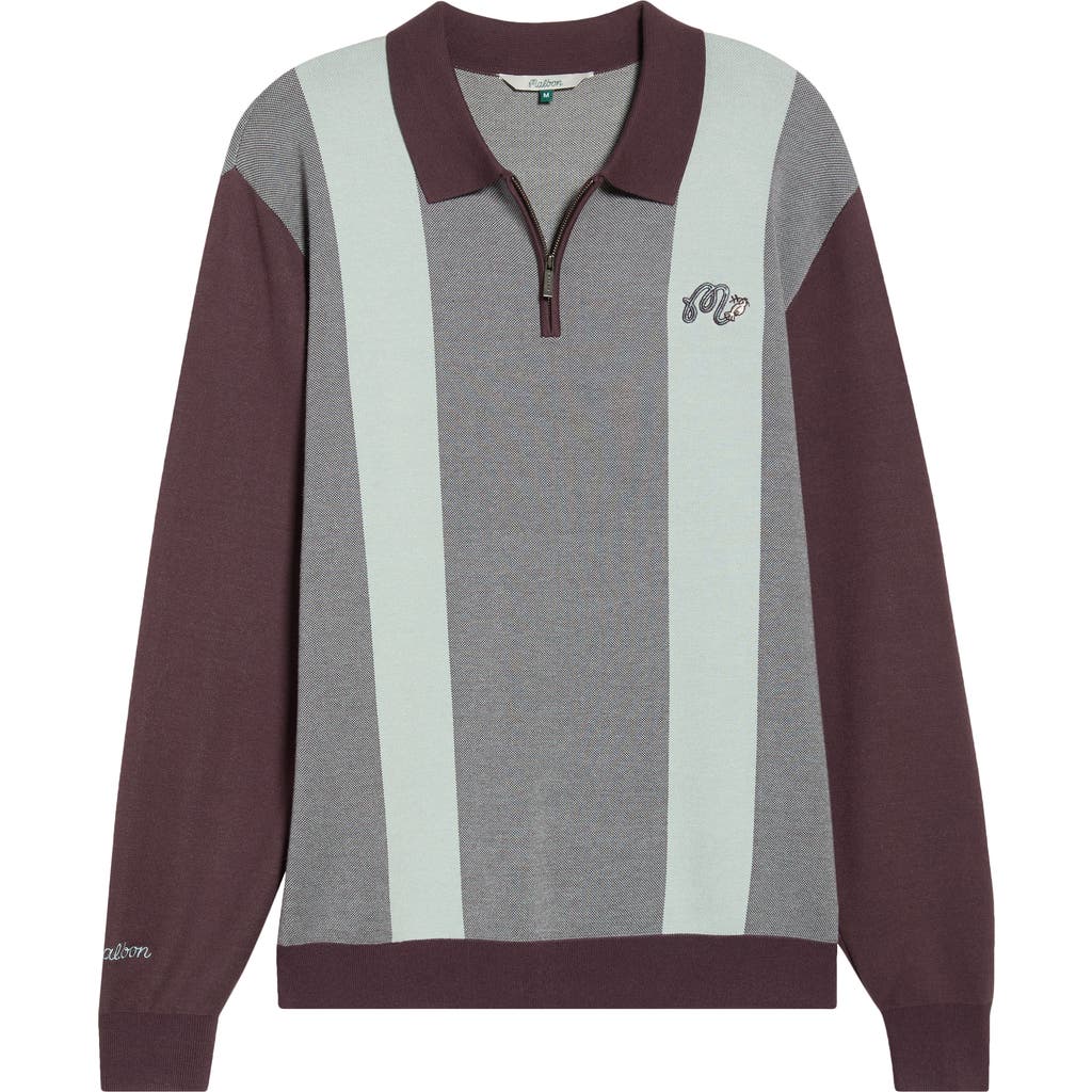 Malbon Golf Dove Colorblock Sweater in Light Blue  product