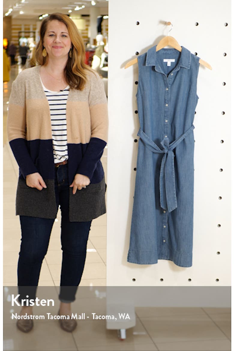 Sleeveless Cotton Chambray Shirtdress video