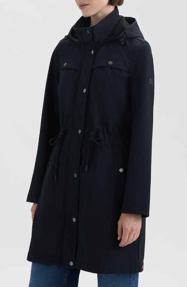 Hunter Kate Water Repellent Hooded Softshell Coat, Alternate, color, 