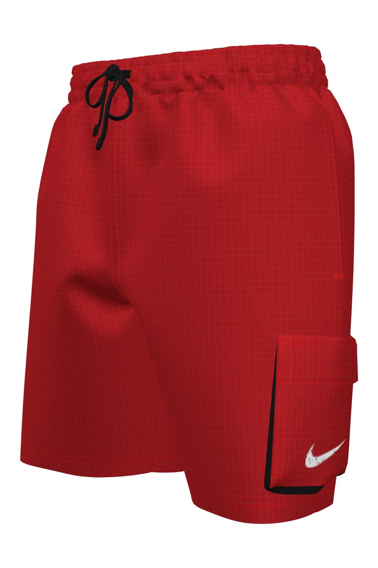 Kids' Volley Swim Trunks, Main, color, UNIVERSITY RED