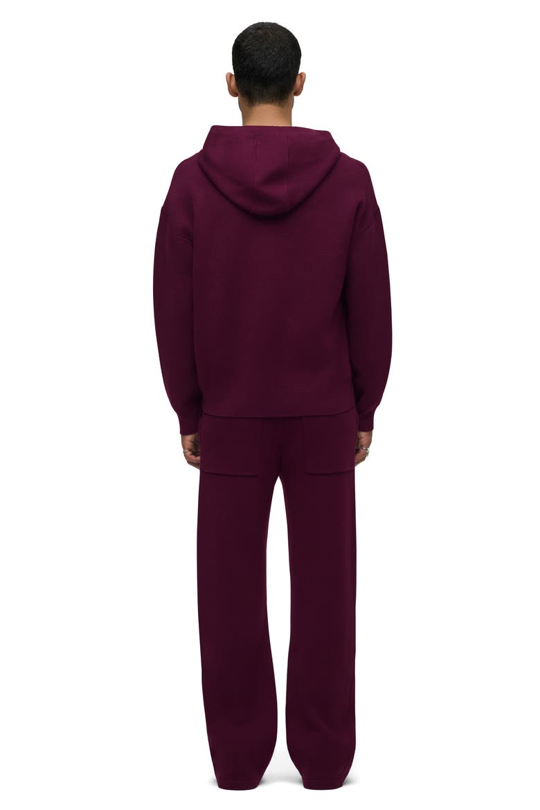 Cotton & Cashmere Double Knit Hoodie, Alternate, color, BORDEAUX