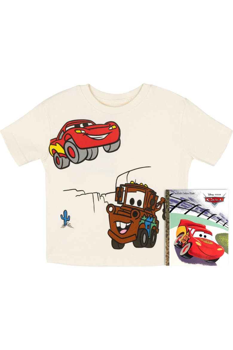 Cars Short Sleeve T-Shirt, Main, color, Ivory McQueen Mater