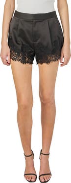 Endless Rose Lace Trimmed Satin Shorts