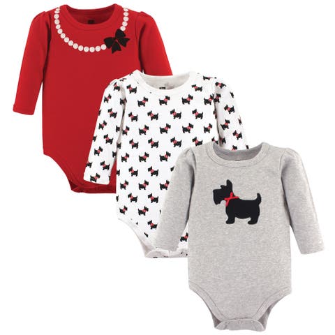 Infant Breathable Cotton Long-Sleeve Bodysuit Bundle 3 Count