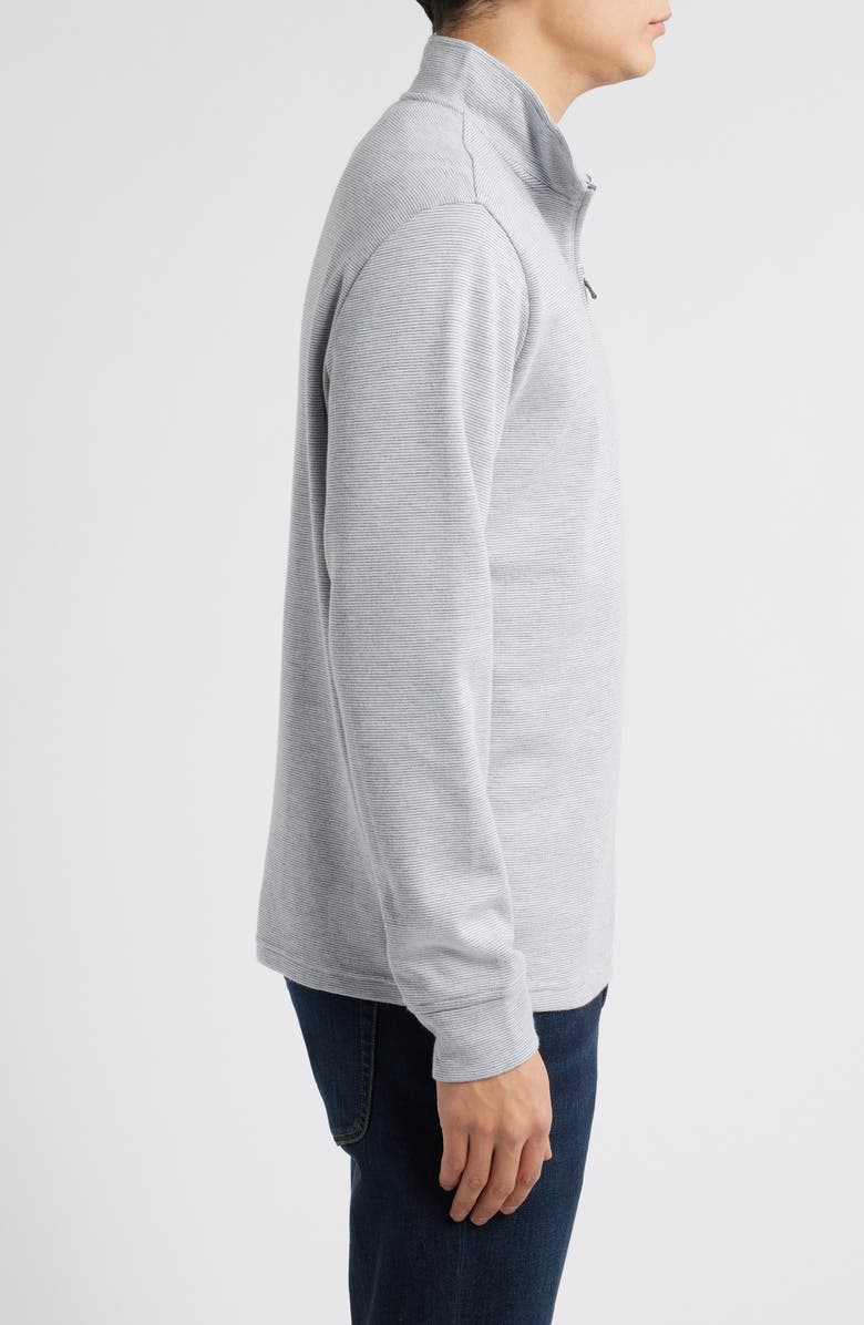 vineyard vines Saltwater Stripe Quarter Zip Pullover, Alternate, color, Granite