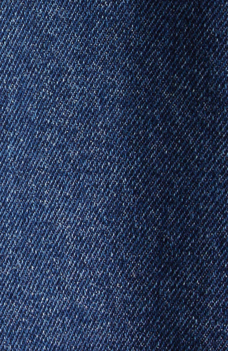 Simone Rocha Embellished Distressed Denim A-Line Dress, Alternate, color, Distressed Blue