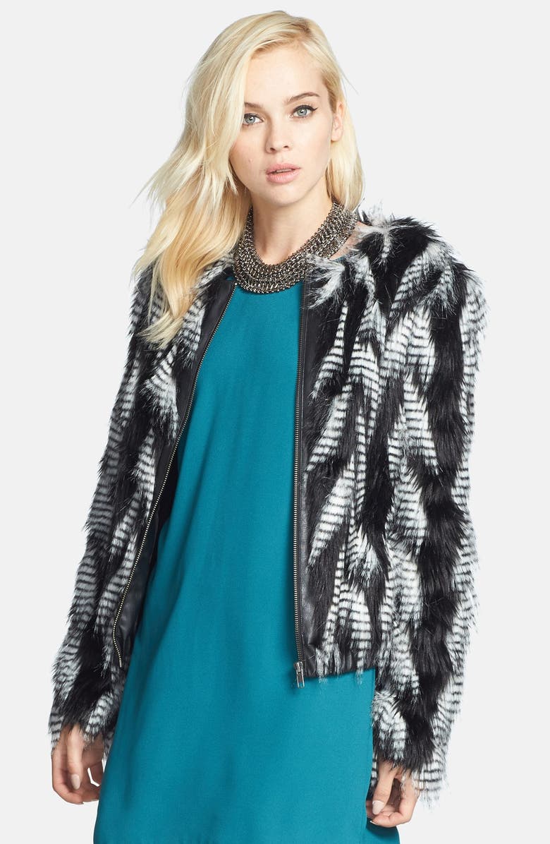 Leith Faux Fur Jacket, Main, color, 