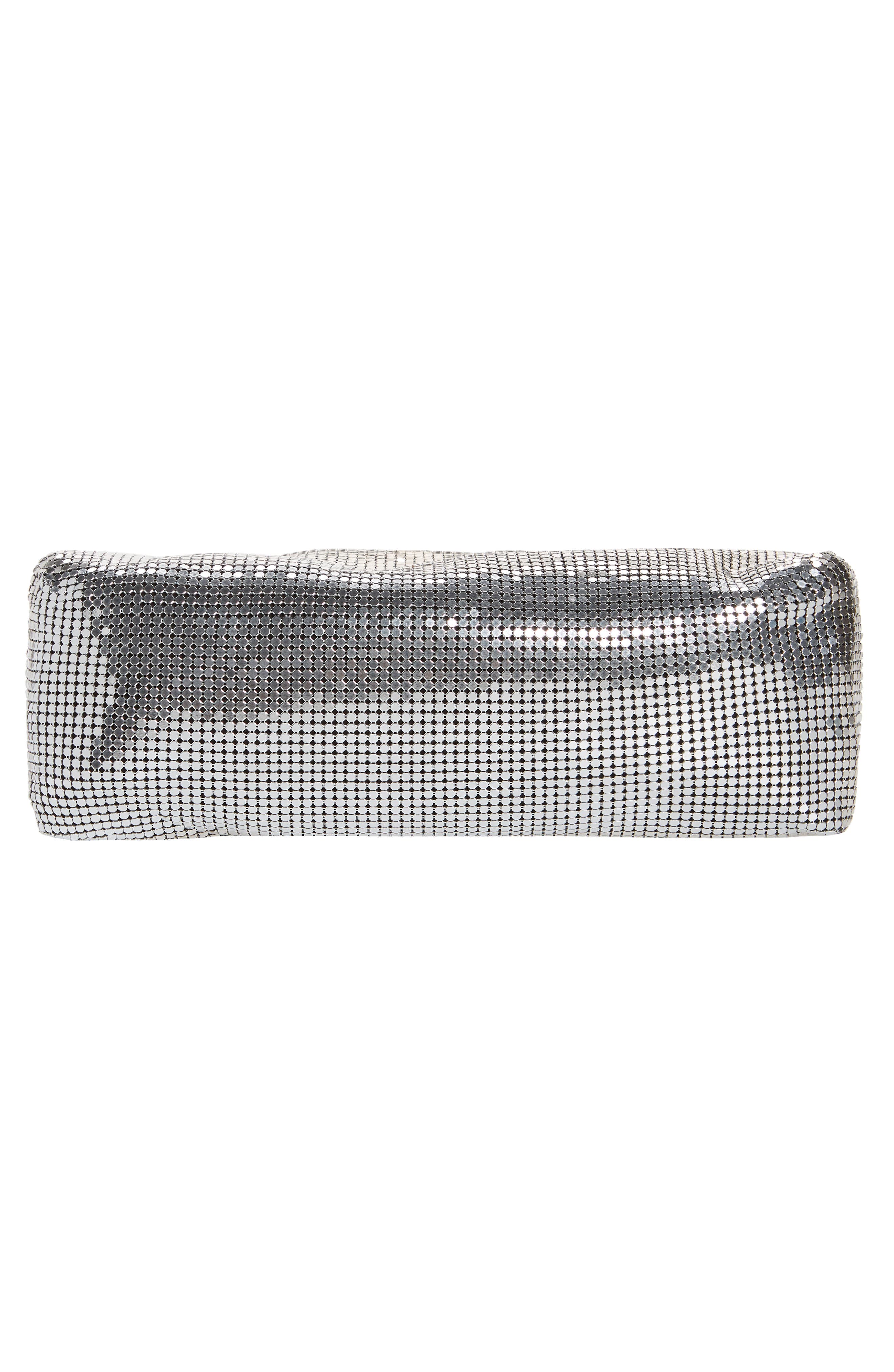 paco rabanne Pixel Mesh Clutch, Alternate, color, LIGHT GOLD / SILVER
