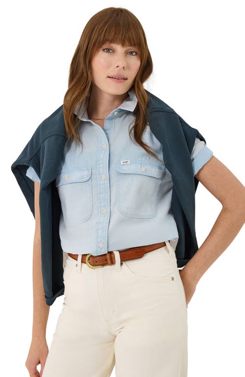 Lee Chambray Utility Shirt In Blue