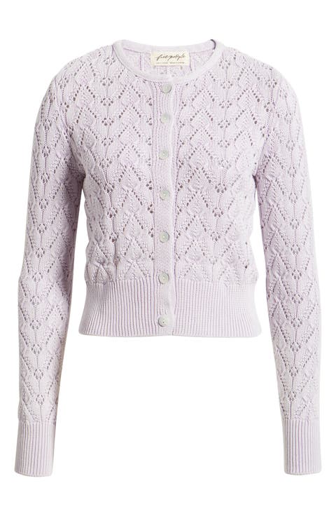 Pretty in Cotton Pointelle Cardigan