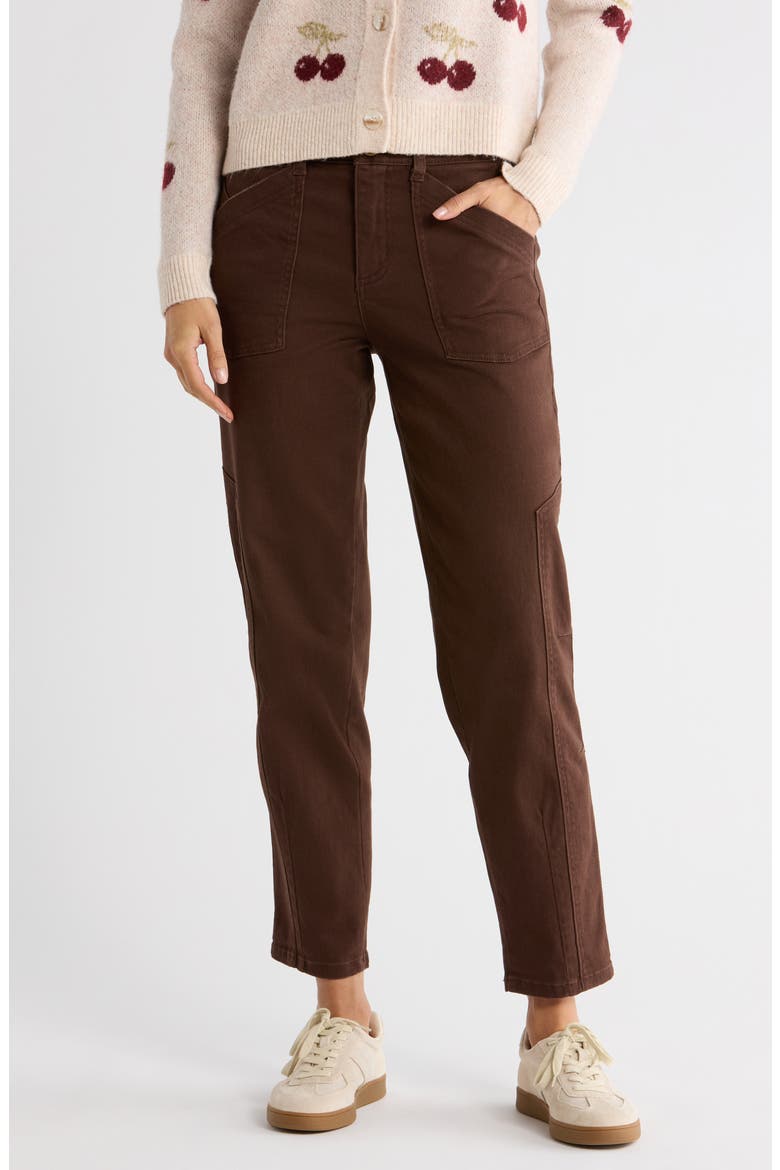 Tapered Side Panel Straight Leg Jeans, Main, color, COLD BREW