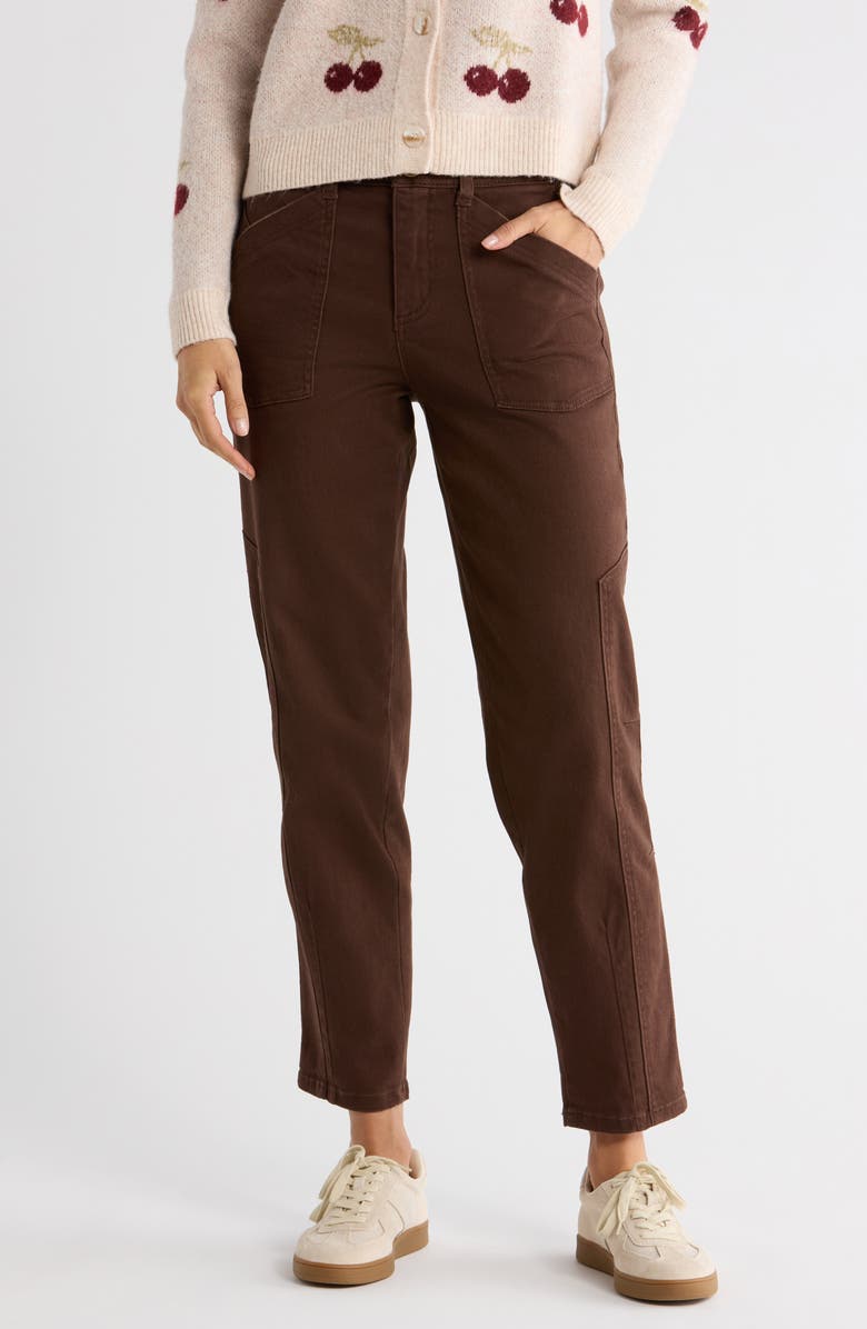 Democracy Tapered Side Panel Straight Leg Jeans, Main, color, Cold Brew