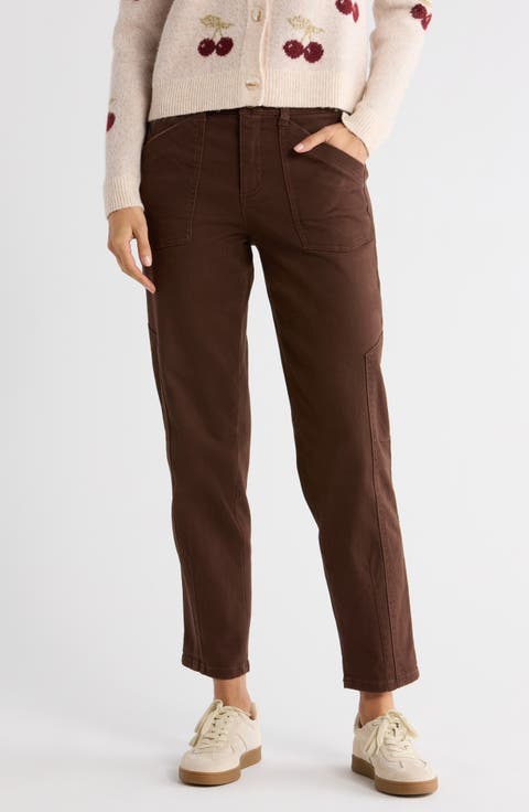 Tapered Side Panel Straight Leg Jeans