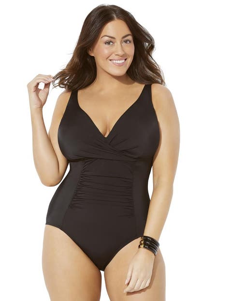 Twist Ruched One Piece Swimsuit