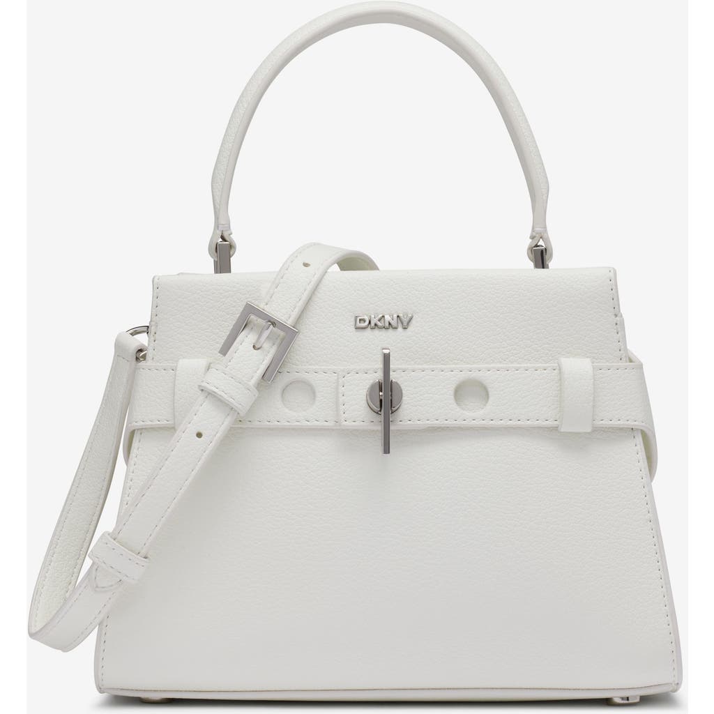 Dkny Bleeker Small Satchel In Optic White