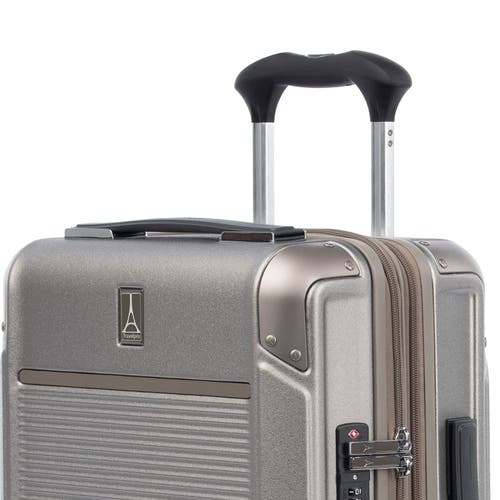 Travelpro Platinum Elite Hardside Expandable Compact Carry-on 20-inch Spinner In Metallic Sand