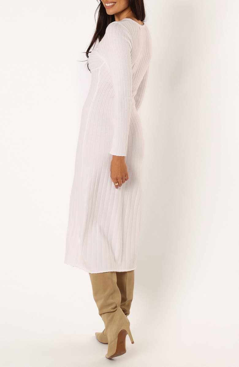 Petal & Pup Zayla Long Sleeve Rib Maxi Dress, Alternate, color, Cream