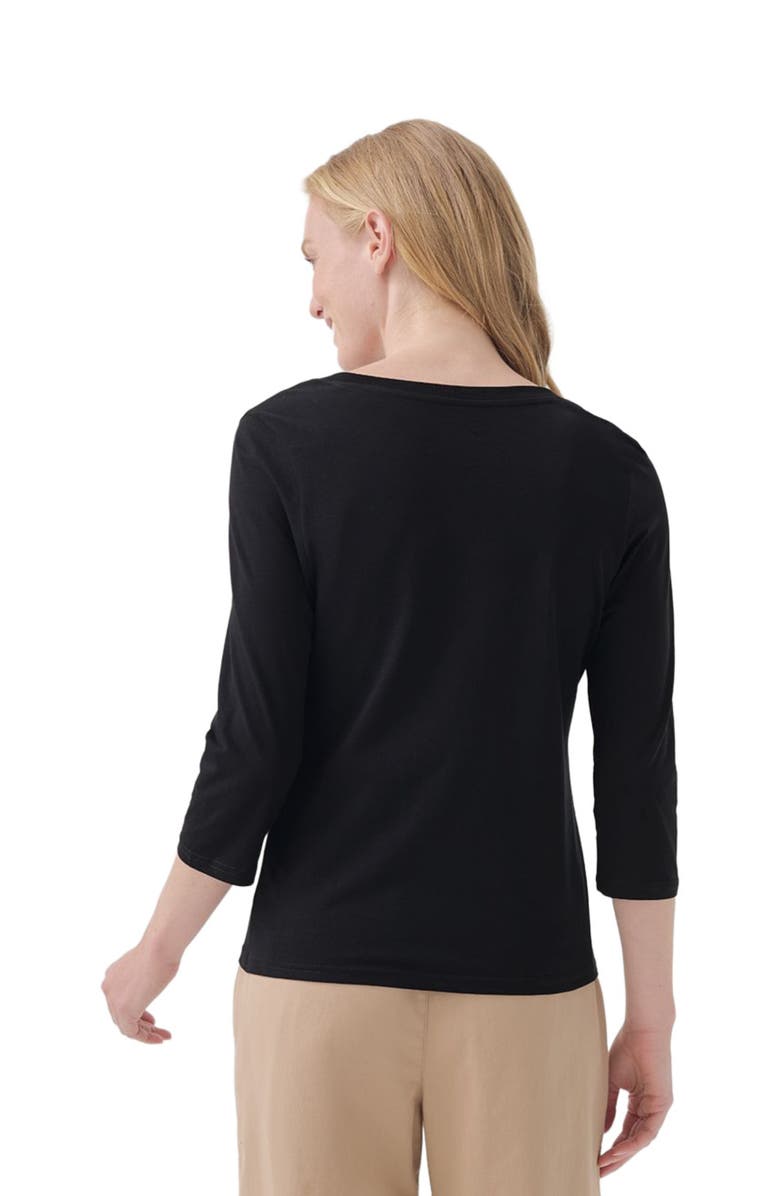 Pact Organic Cotton Softspun Scoop Neck 3/4 Sleeve Tee, Alternate, color,