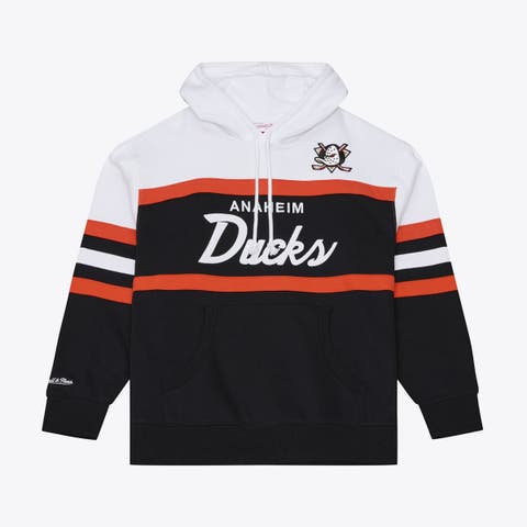 Men's Mitchell & Ness Black Anaheim Ducks Head Coach Hoodie