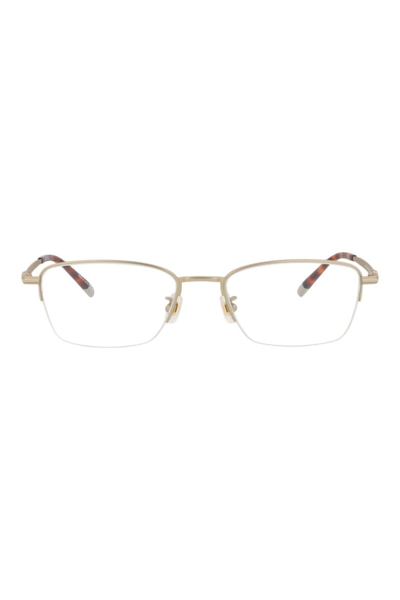 54mm Square Optical Glasses, Main, color, GOLD TRANSPARENT
