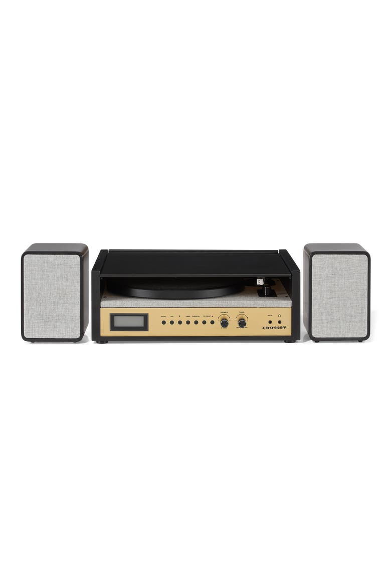 Coda Record Player with Speakers, Main, color, BLACK